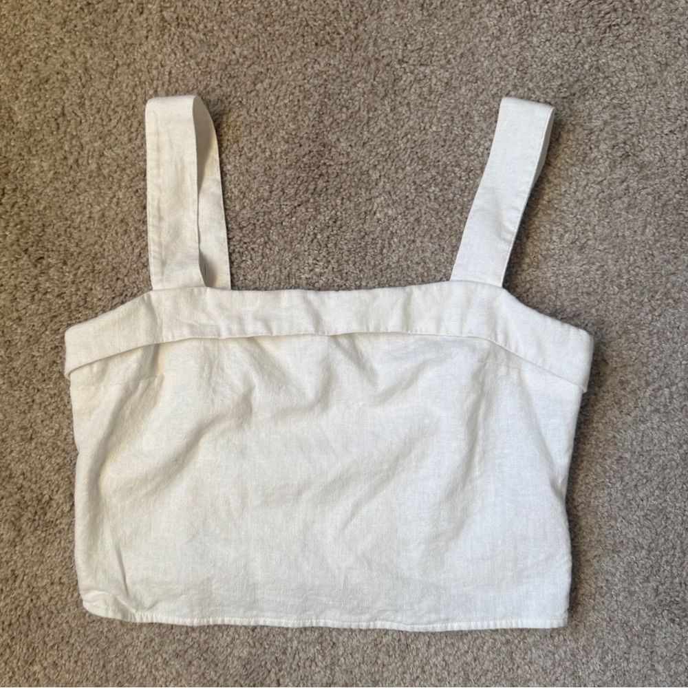 Abercrombie & Fitch white linen top